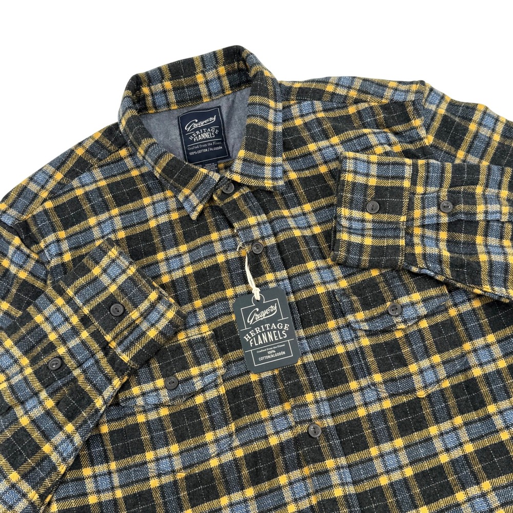 Grayers Heritage‎ Flannels Mens XL Plaid Button Down Long Sleeve Shirt New